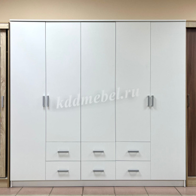 Шкаф 5-ти дверный Монтана 2.3 без зеркал (Белый)