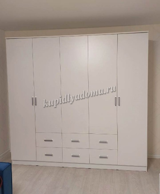 Шкаф 5-ти дверный Монтана 2.3 без зеркал (Белый)