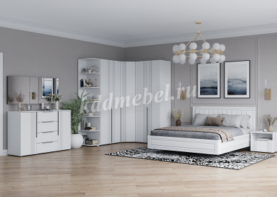 Стеллаж Вита угловой 300*500*2200 (Белый лофт)