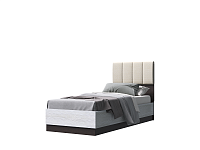 Кровать Адель 0.8  с мягкой спинкой (Дуб венге/Сосна лоредо)