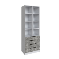 ТЭКС_Стеллаж Мадрид (0,8) с 4 ящ._ателье светлое_белый ТЭКС_Стеллаж Мадрид (0,8) с 4 ящ._ателье светлое_белый