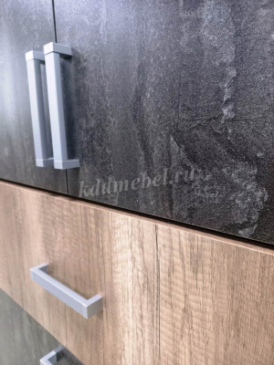 Шкаф распашной Нельсон-3 (Дуб каньон/Железный камень)