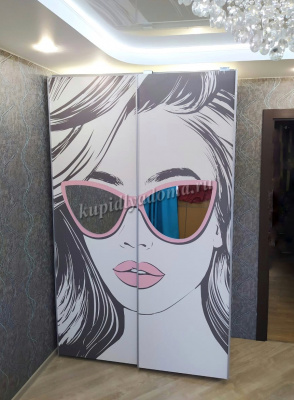 Шкаф-купе Мемори 1400 (Белый/Фотопечать)