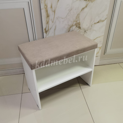 Обувница Мягкая 600 (Белый/Бежевый)