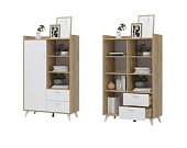 Шкаф малый Ирис (Дуб крафт золото/Белый)