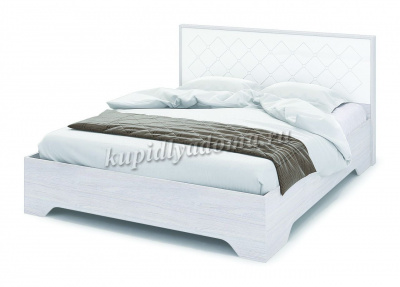 Кровать Сальма 1.4 с подъемным механизмом КР-025 (Анкор светлый/Белый глянец)