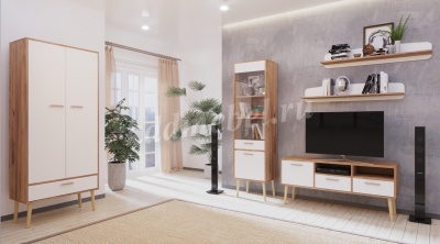 Комод Фиджи (Дуб крафт/Белый)