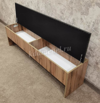 Скамья Бруно с ящиком (Дуб Вотан)