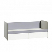 Кровать Торонто 11.39 (Белый шагрень/Стальной серый)