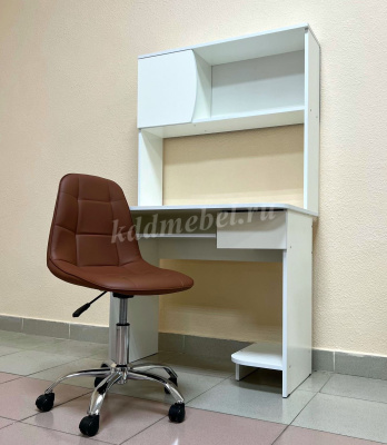 Стол компьютерный Эра №2 (Белый текстурный)