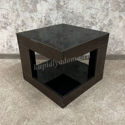 Стол журнальный СЖ-20 (Венге/Черное стекло)