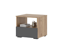 Тумба прикроватная Хелен ТБ 01 (Крафт золотой/Графит серый)