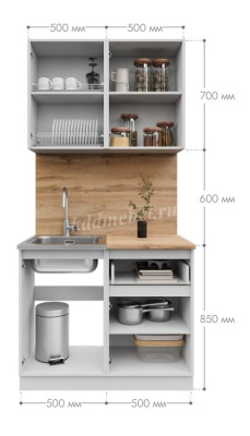 Кухня Лето 1,0 (Белый)