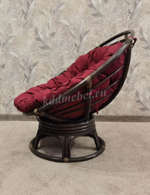 Кресло Papasan Swivel (Ротанг №6, ткань Matador 04)