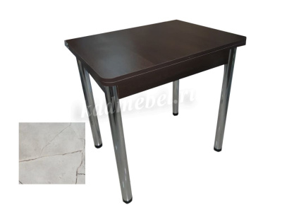 Стол обеденный Д17 раскладной (Оникс/Опоры хром)