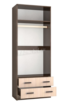 Шкаф Лагуна-08 с зеркалом (Венге/Дуб молочный) 
