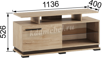 Тумба ТВ Модена МТ-1 (Ясень анкор светлый/Венге)