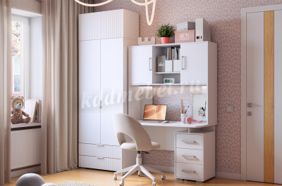 Стол компьютерный Лайт-2 1200 (Белый)