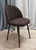 Стул обеденный Честер велюр (Темно-коричневый RS-32/Черный конус)
