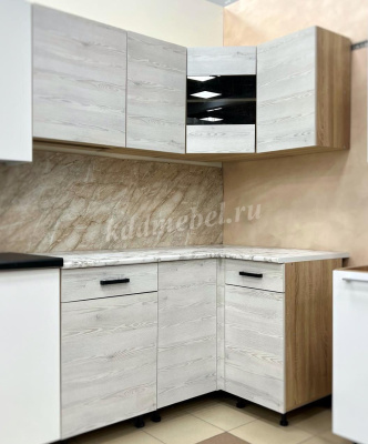 Кухня угловая 1,4*1,1 Алиса Loft комп №3 (Дуб сонома/Сосна белая)