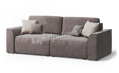 Диван прямой Поло плюс (ткань Бренди лайт 05 Кофе/03 Беж)