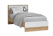 Кровать Ирис 0.9 (Дуб крафт золото/Белый)