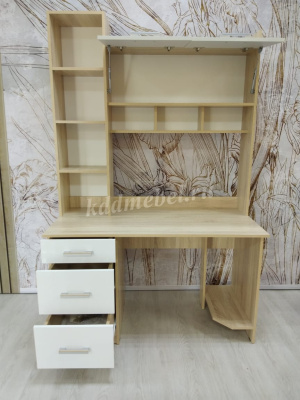 Стол компьютерный ПКС-5 (Дуб сонома/Белый глянец)