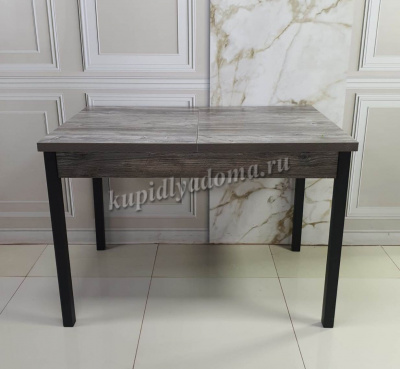 Стол обеденный Лофт-3 раздвижной (Сосна пасадена/Опоры черные)