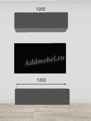 Гостиная Гранж вариант №3 (Серый шагрень/Графит софт)