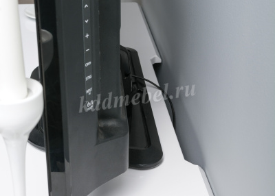 Тумба под ТВ Спейс 13.269 (Белый премиум/Белый глянец)