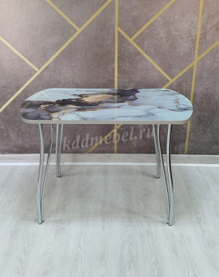 Стол обеденный Волна-2 В5 (Абстракция KP033)