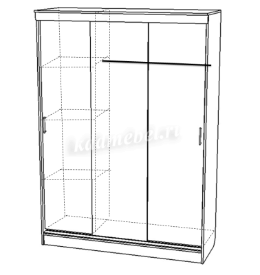 Шкаф-купе Бася (Ясень шимо темный/Дуб сонома)