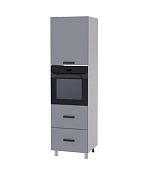 Пенал под духовой шкаф 16ПД кухня Осло (Белый/Карбон темный)