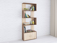 Стеллаж Ромео-2 (Ясень шимо темный/Дуб сонома)