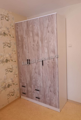 Шкаф Лагуна без зеркала (Белый/Дуб юкон) 