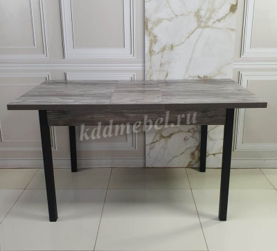 Стол обеденный Лофт-3 раздвижной (Сосна пасадена/Опоры черные)