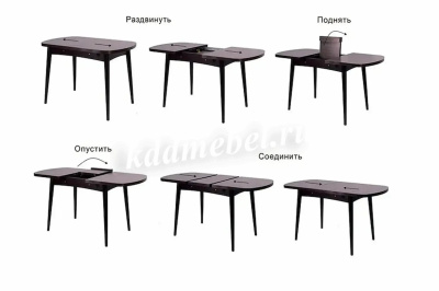 Стол обеденный раскладной Ялта-2 (Анкор светлый/Опора цилиндрическая)