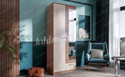 Шкаф Адель 0.8 (Ясень шимо темный/Ясень шимо светлый)