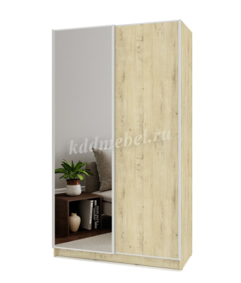 Шкаф-купе Браун Б632 1300 с зеркалом (Ирландский дуб) 
