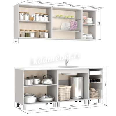 Кухня Титан 2,0 (Титан Бланш/Титан Нуар)