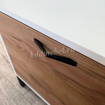 Тумба ТВ Парус-9 (Белый древесные поры/Дуб крафт золотой)