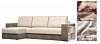 Угловой Диван-кровать Марк ДУ Вариант 2 (2 кат) (Плюш Корица/Плюш Латте/Ясень шимо светлый)