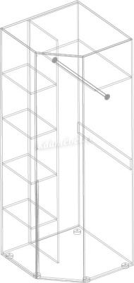 Шкаф угловой Вита (Темно-серый лофт/Силк маус серый)