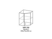 Шкаф верхний ШВУ 590 кухня Техно New (Бетон темный)
