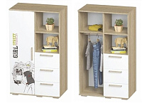 Шкаф Сенди ШК-10 (Дуб сонома/GIRL)