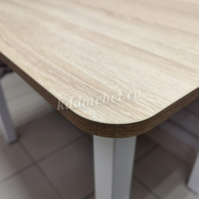 Стол обеденный Линаура ЛДСП (Дуб сонома/Опора белая)