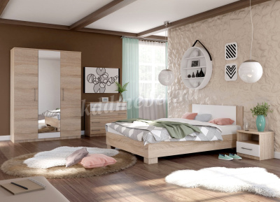 Шкаф угловой Аврора (Дуб Сонома/Белый)