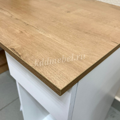 Стол-стеллаж Твист лайн (Дуб бунратти/Белый)