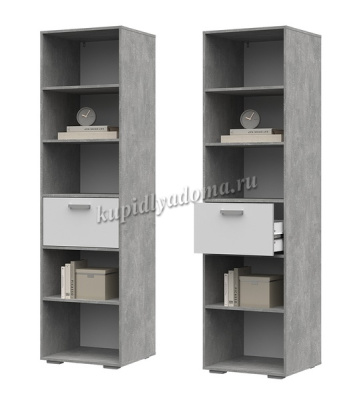 Пенал Денвер открытый ПН-02 (Ателье светлое/Белый)