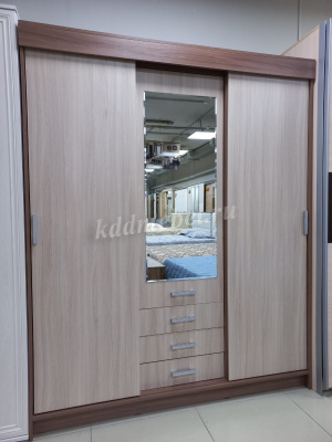 Шкаф-купе Лидер-3 (Ясень шимо темный/Ясень шимо светлый)